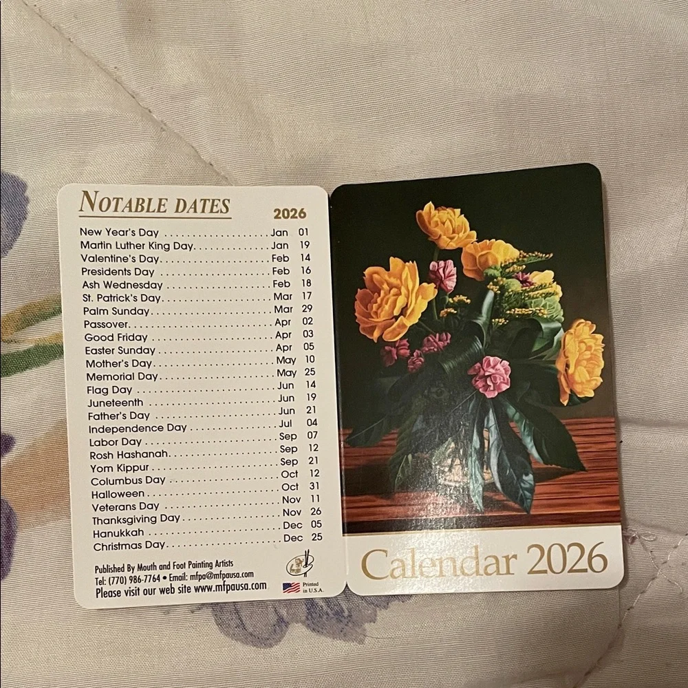 Floral 2026 Calendar